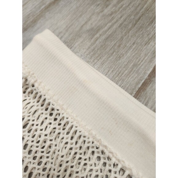 Shade & Shore Swim Cover-up Up Crochet Pants Flare Leg Drawstring Cream Sz S - Picture 8 of 12